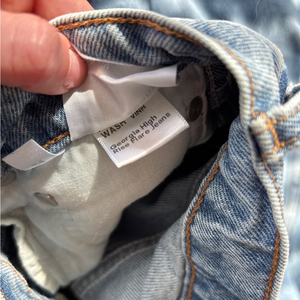 Reformation Georgia High Rise Flare Jeans Size 24 - Picture 10 of 10